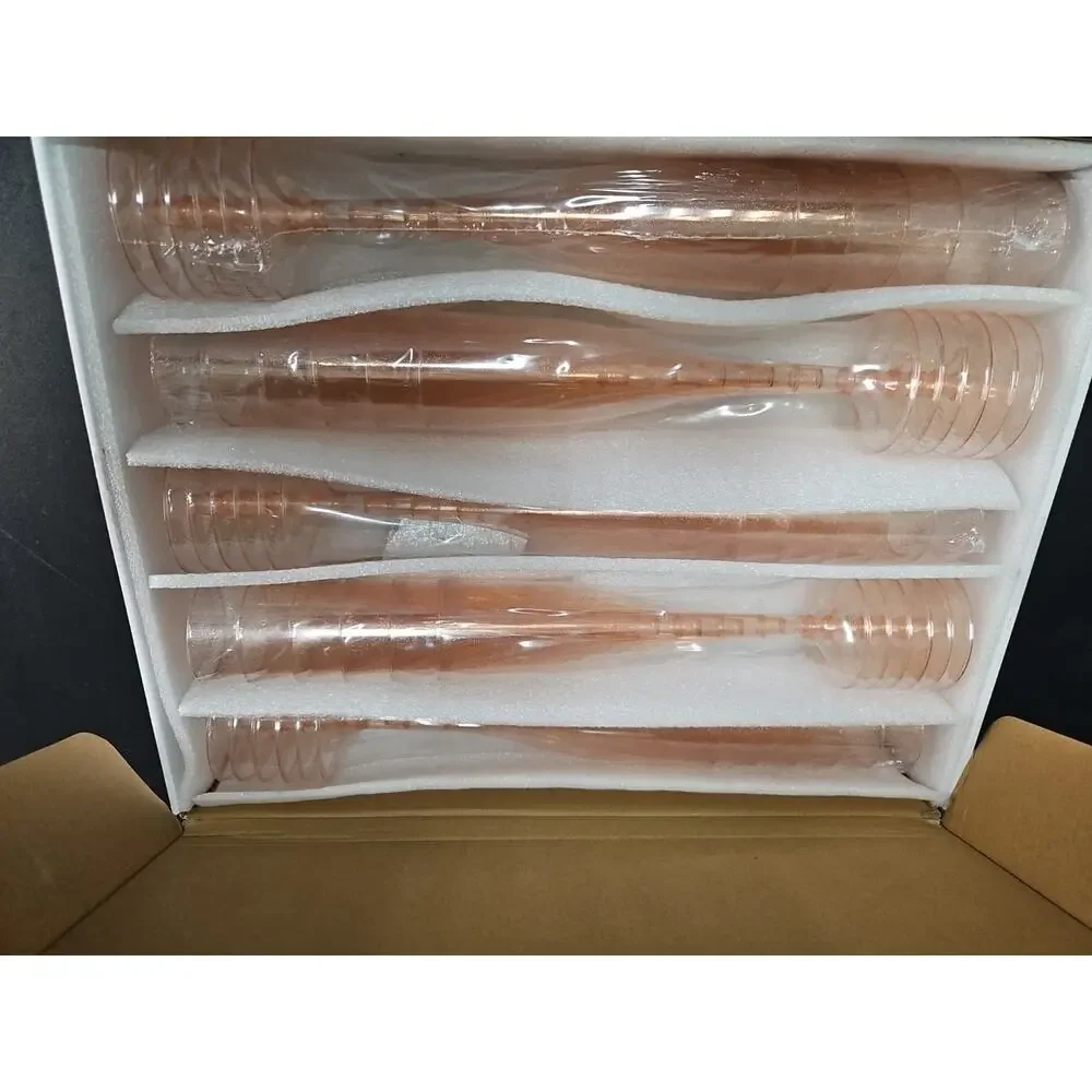Pink Glitter Plastic Pink Wine Glasses 30 Pack,5 OZ Champagne Flutes Disposable